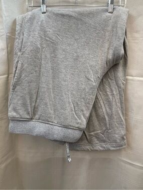 Mens DudeRobe 2X 3X Straight Leg Gray Terry Cloth Soft Pull On Lounge Sleep